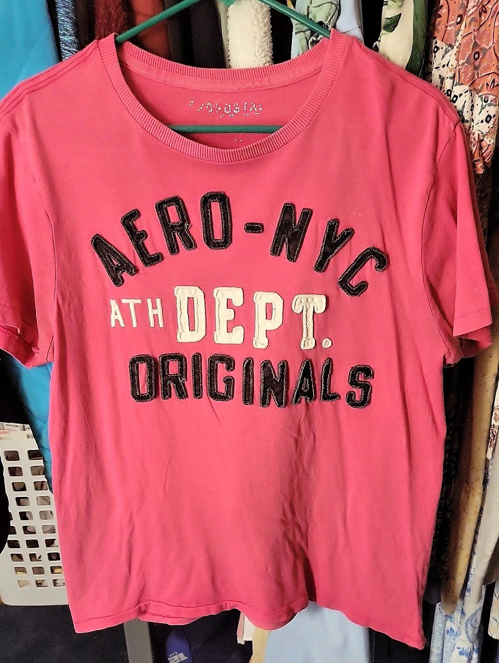 Aeropostale Aero-NYC Ath Dept Originals Graphic Tee Pink Medium
